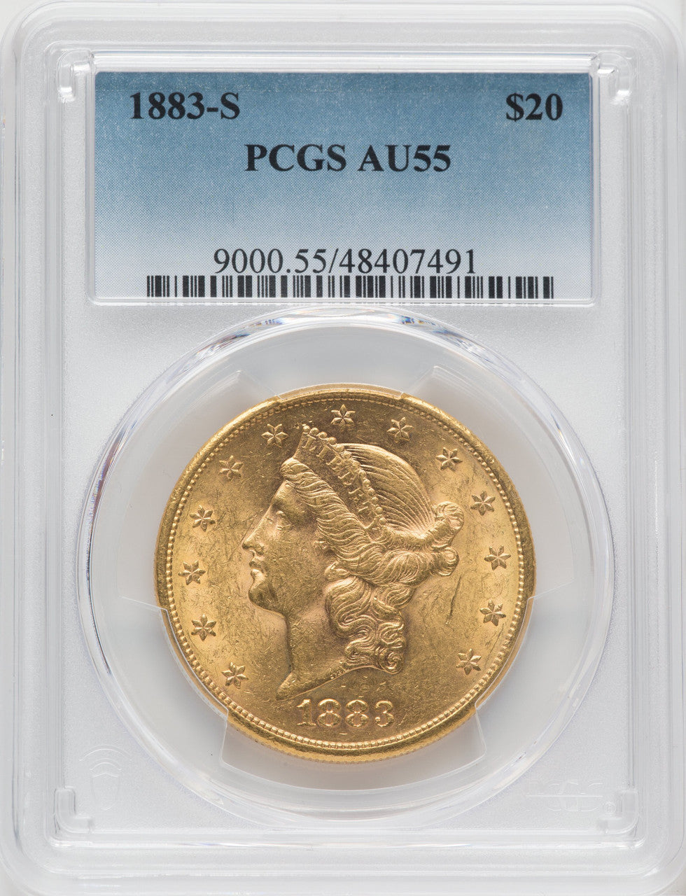 1883-S $20 Liberty Double Eagle PCGS AU55