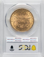 1890 $20 Liberty Double Eagle PCGS MS60