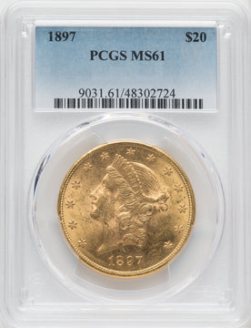 1897 $20 Liberty Double Eagle PCGS MS61