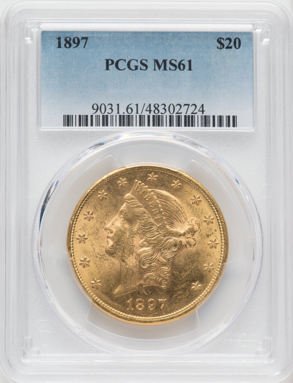 1897 $20 Liberty Double Eagle PCGS MS61