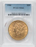 1906 $20 Liberty Double Eagle PCGS MS61
