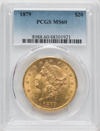 1879 $20 Liberty Double Eagle PCGS MS60