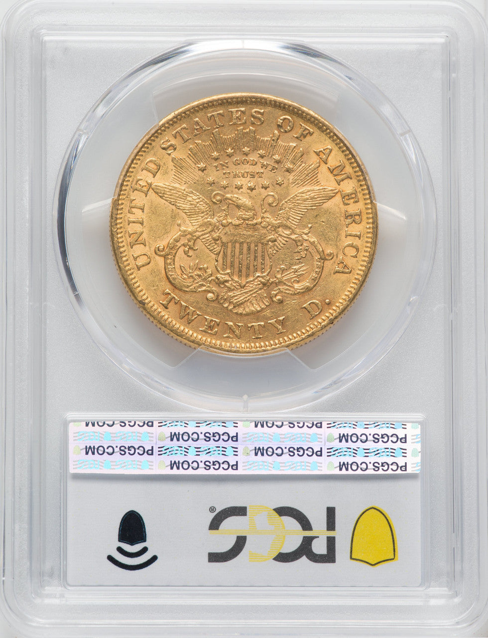 1875 $20 Liberty Double Eagle PCGS AU55