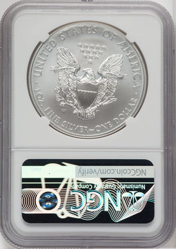 2012-W S$1 Silver Eagle Burnished Mike Castle NGC MS70