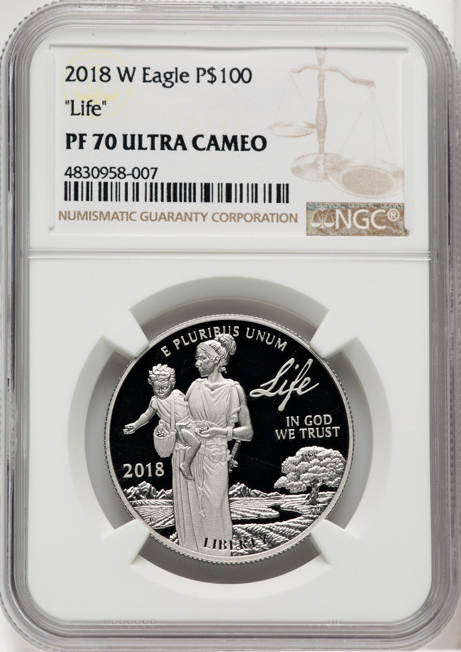 2018-W $100 One Ounce Platinum Eagle Life NGC PF70 (765227077)