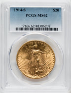 1914-S $20 Saint-Gaudens Double Eagle PCGS MS62 (518667006)