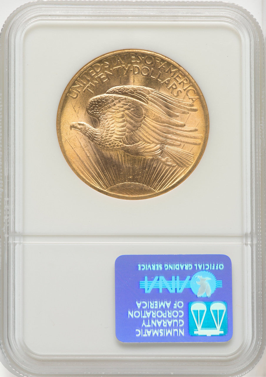 1908 NM $20 Wells Fargo Saint-Gaudens Double Eagle NGC MS66 (765577003)