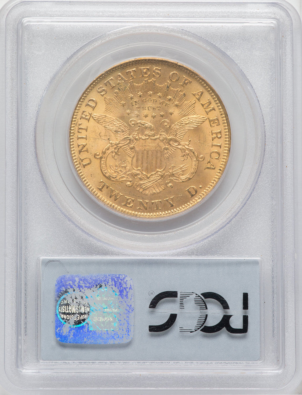 1873 $20 OPEN 3 Liberty Double Eagle PCGS MS62 (765453002)