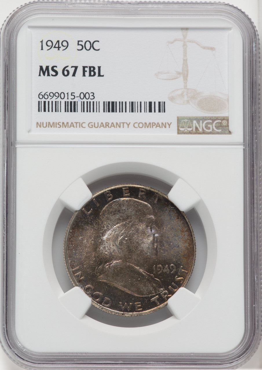 1949 50C FL Franklin Half Dollar NGC MS67