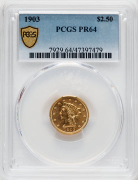 1903 $2.50 Proof Liberty Quarter Eagle PCGS PR64