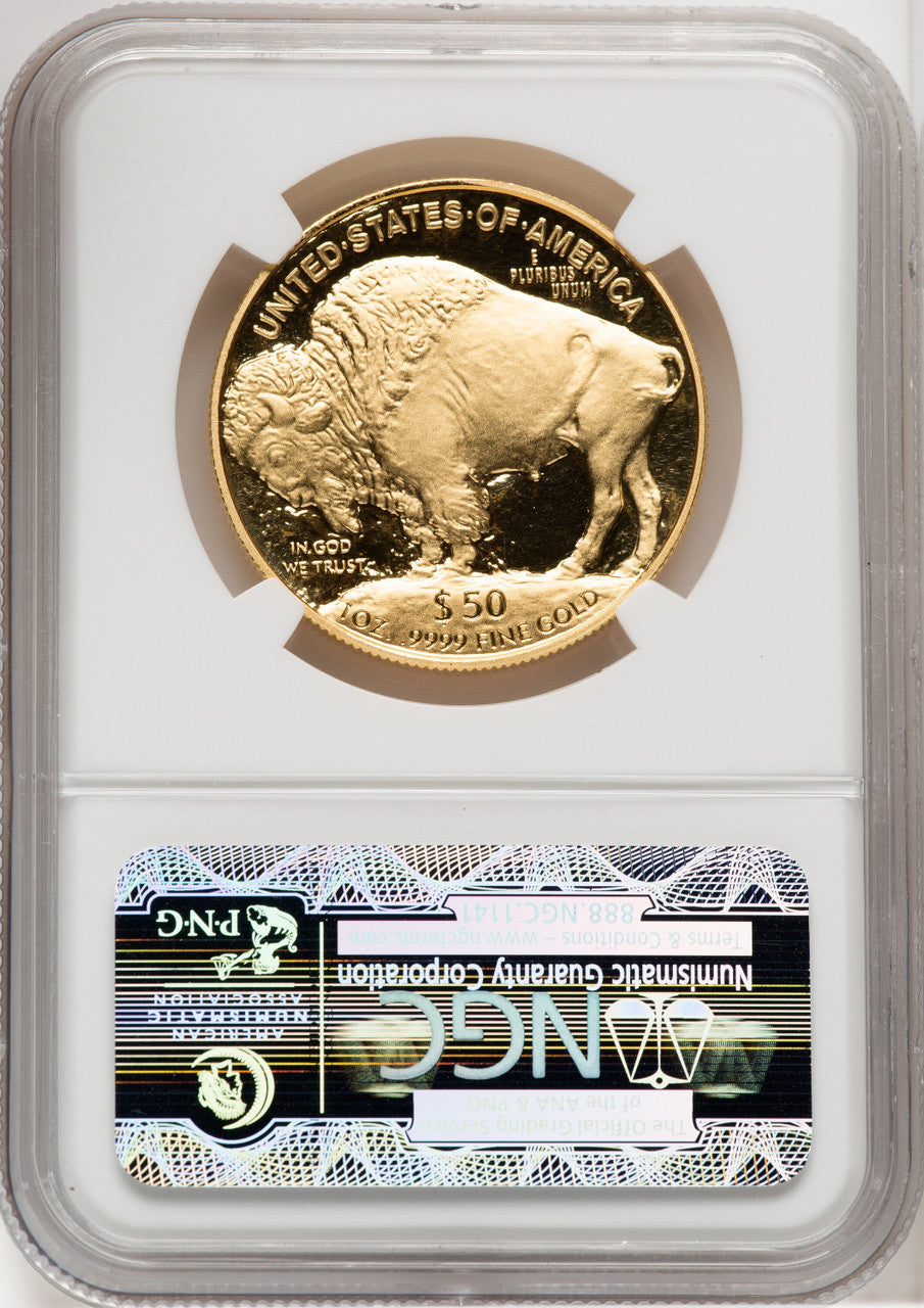 2006-W $50 One-Ounce Gold Buffalo .9999 Fine Gold Brown Label NGC PF70