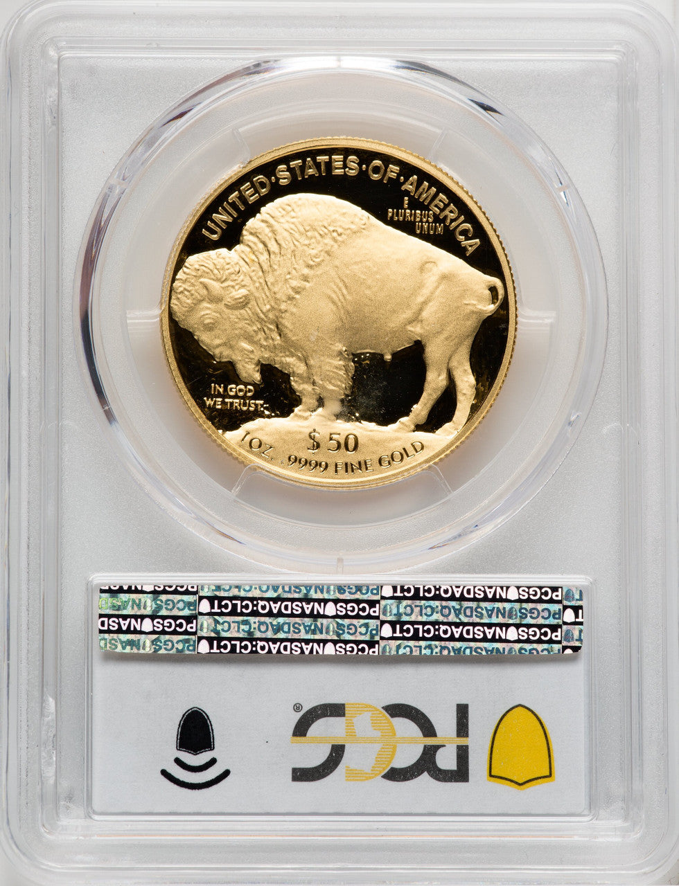 2020-W G$50 Gold Buffalo DCAM Blue Gradient PCGS PR70
