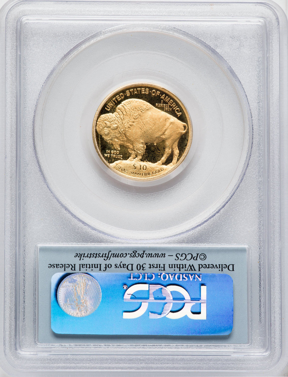 2008-W $10 Buffalo Quarter-Ounce Gold First Strike PCGS PR70 (505930003)