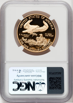 1995-W $50 One-Ounce Gold Eagle NGC PF70 Thomas Uram