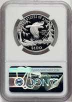 1999-W $100 One-Ounce Platinum Eagle Statue of Liberty Brown Label NGC PF70