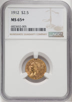1912 $2.50 Indian Quarter Eagle NGC MS65+