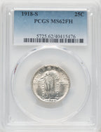 1918-S 25C FH Standing Liberty Quarter PCGS MS62