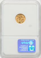 1856 G$1 Slanted 5 CAC Gold Dollar NGC MS64