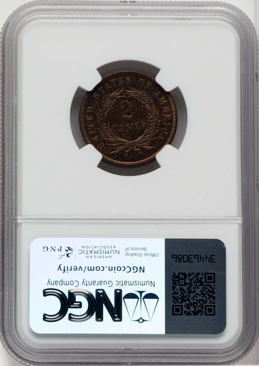 1868 2C RB Proof Two Cent Pieces NGC PR65