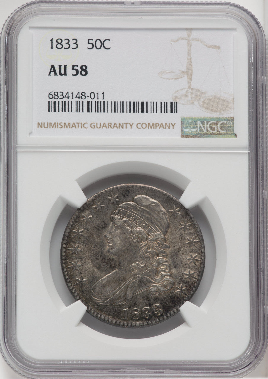 1833 50C Bust Half Dollar NGC AU58