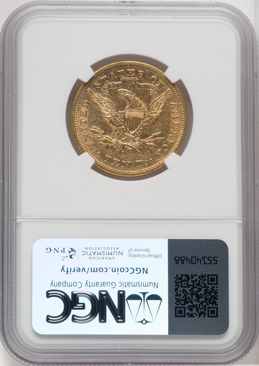 1872-S $10 Liberty Eagle NGC AU55