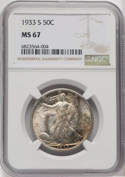 1933-S 50C Walking Liberty Half Dollar NGC MS67