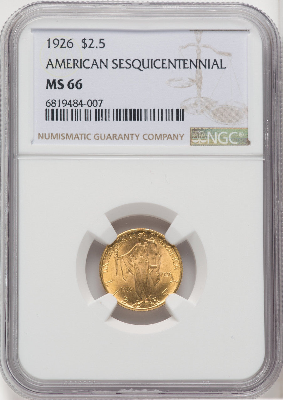 1926 $2.50 SESQUI Commemorative Gold NGC MS66 (518894039)