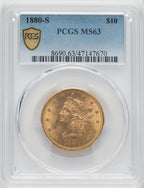 1880-S $10 Liberty Eagle PCGS MS63