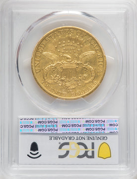 1889-CC $20 Genuine Liberty Double Eagle Genuine PCGS AU50
