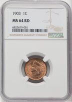 1903 1C RD Indian Cent NGC MS64