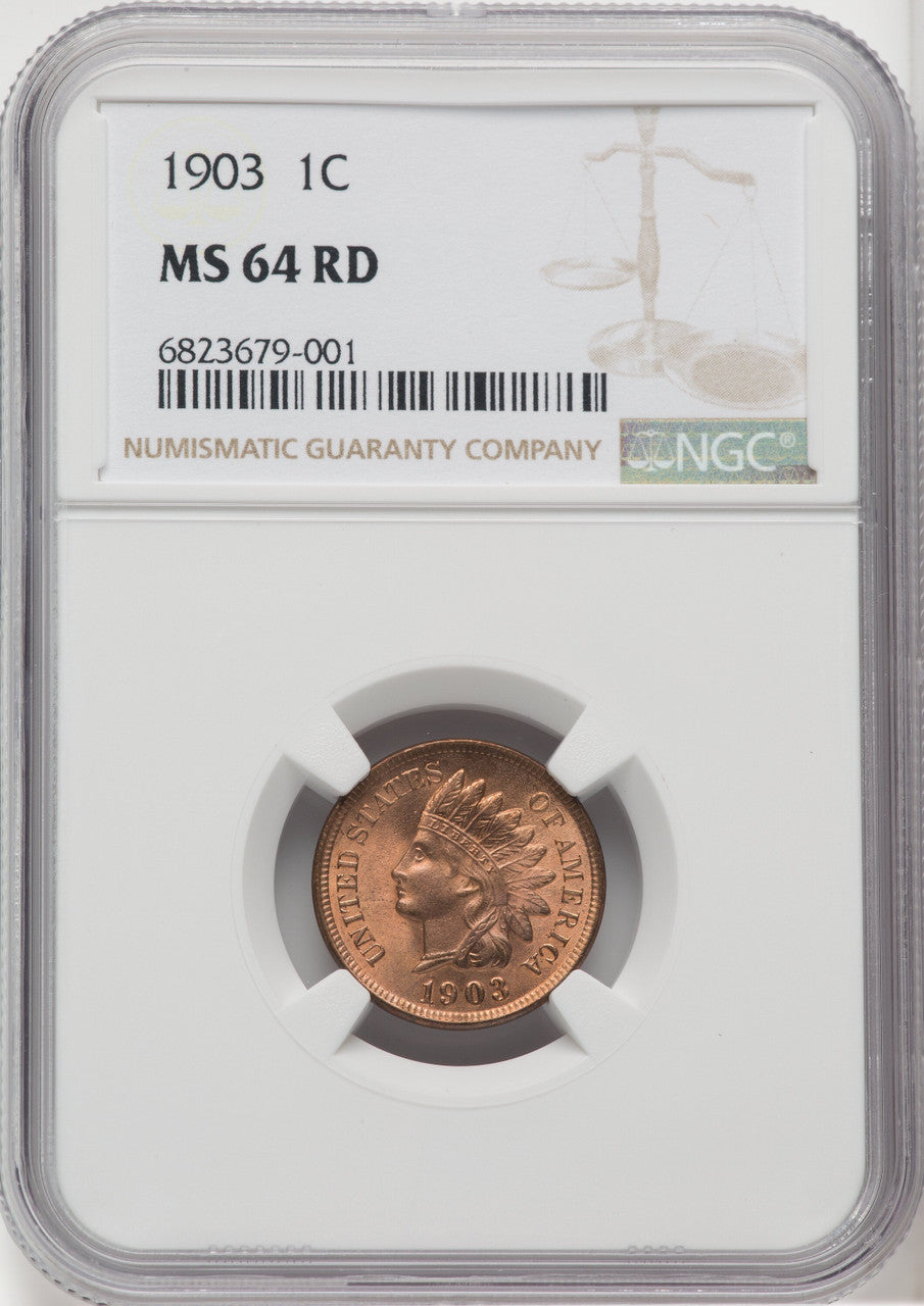 1903 1C RD Indian Cent NGC MS64