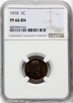 1910 1C BN Proof Lincoln Cent NGC PR66