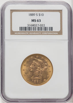 1889-S $10 Liberty Eagle NGC MS63