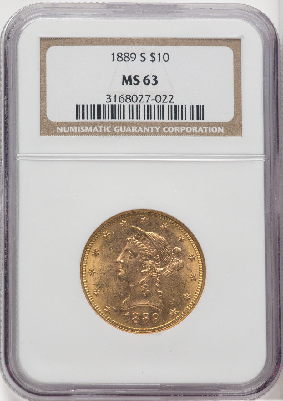 1889-S $10 Liberty Eagle NGC MS63