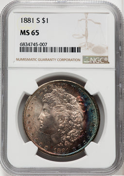 1881-S $1 Morgan Dollar NGC MS65