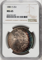 1881-S $1 Morgan Dollar NGC MS65