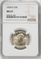 1924-D 25C Standing Liberty Quarter NGC MS67