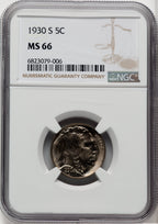 1930-S 5C Buffalo Nickel NGC MS66