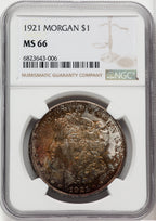 1921 $1 Morgan Morgan Dollar NGC MS66 (762375015)