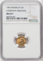 1903 G$1 MCKIN Commemorative Gold NGC MS67+