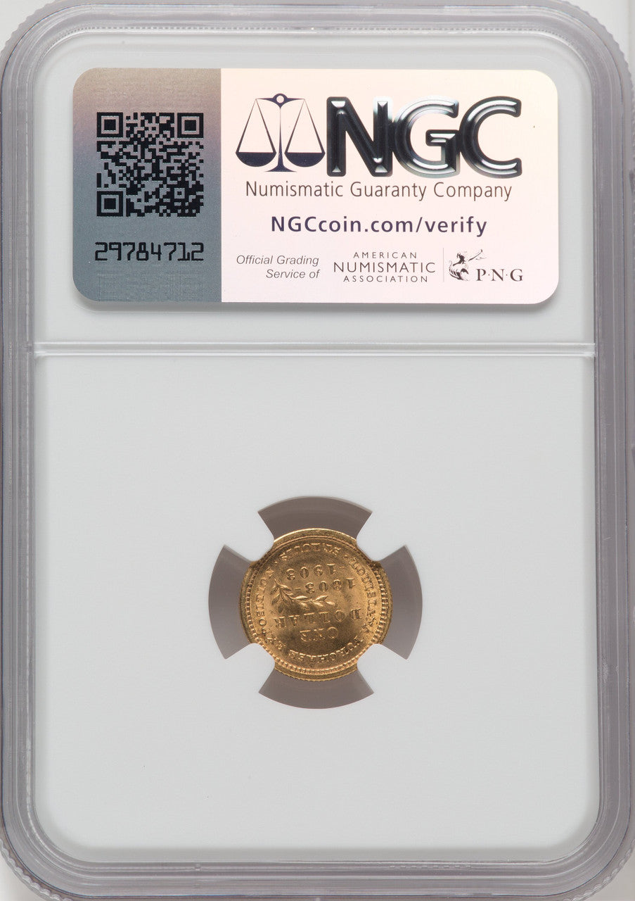 1903 G$1 MCKIN Commemorative Gold NGC MS67+