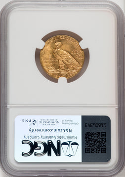 1915 $5 Indian Half Eagle NGC MS65
