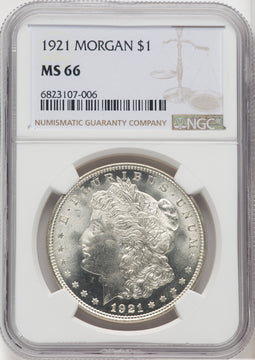 1921 $1 Morgan Morgan Dollar NGC MS66 (517913003)