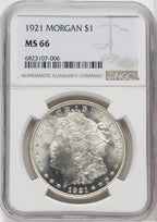 1921 $1 Morgan Morgan Dollar NGC MS66 (517913003)