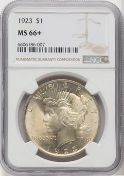 1923 $1 Peace Dollar NGC MS66+ (757493059)