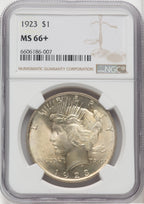 1923 $1 Peace Dollar NGC MS66+ (757493059)