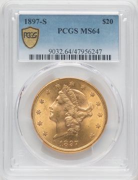 1897-S $20 Liberty Double Eagle PCGS MS64 (759026008)
