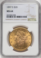 1897-S $20 Liberty Double Eagle NGC MS64
