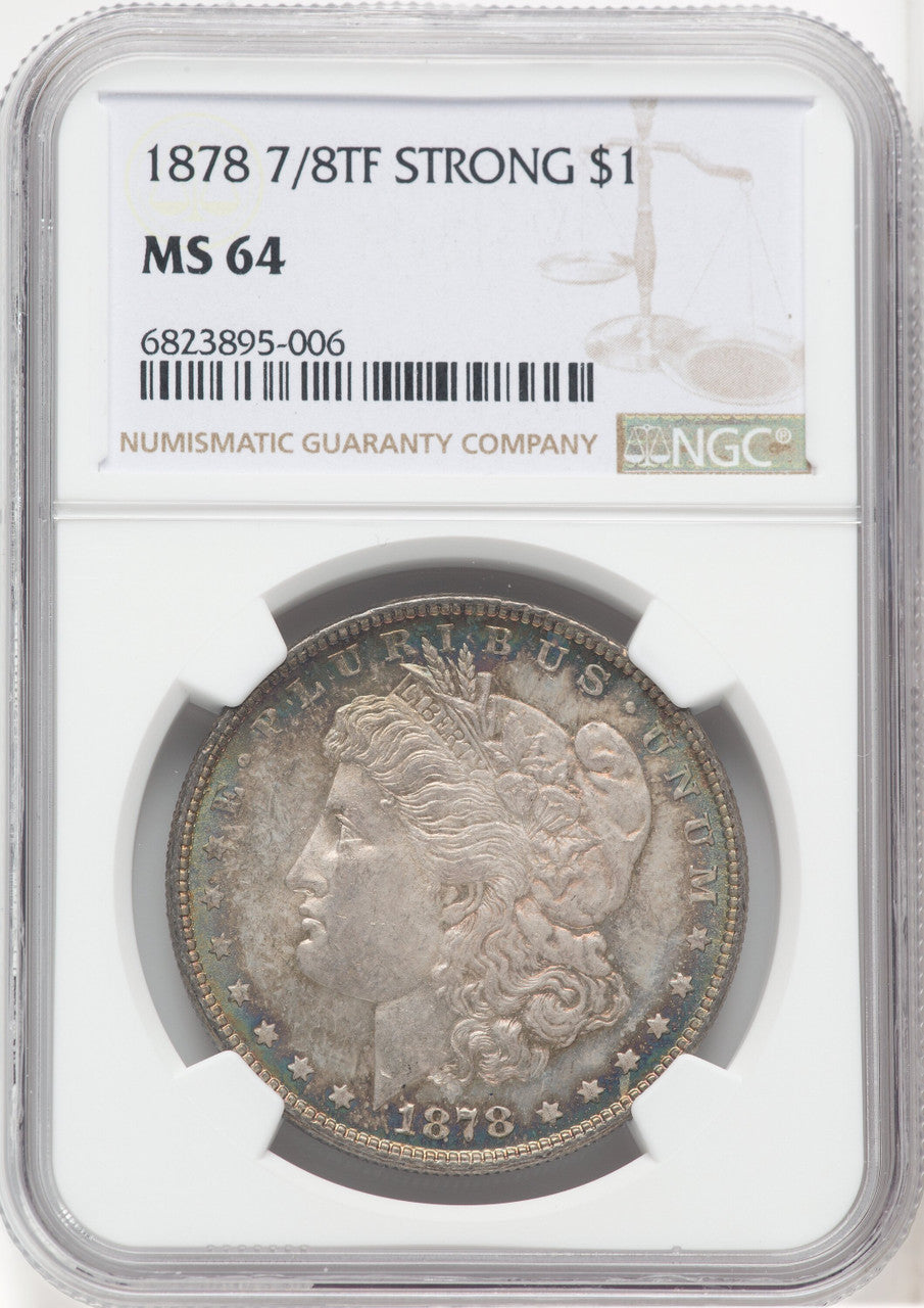 1878 7/8TF STRONG Morgan Dollar NGC MS64