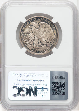 1917-D 50C OBVERSE Walking Liberty Half Dollar NGC MS64+